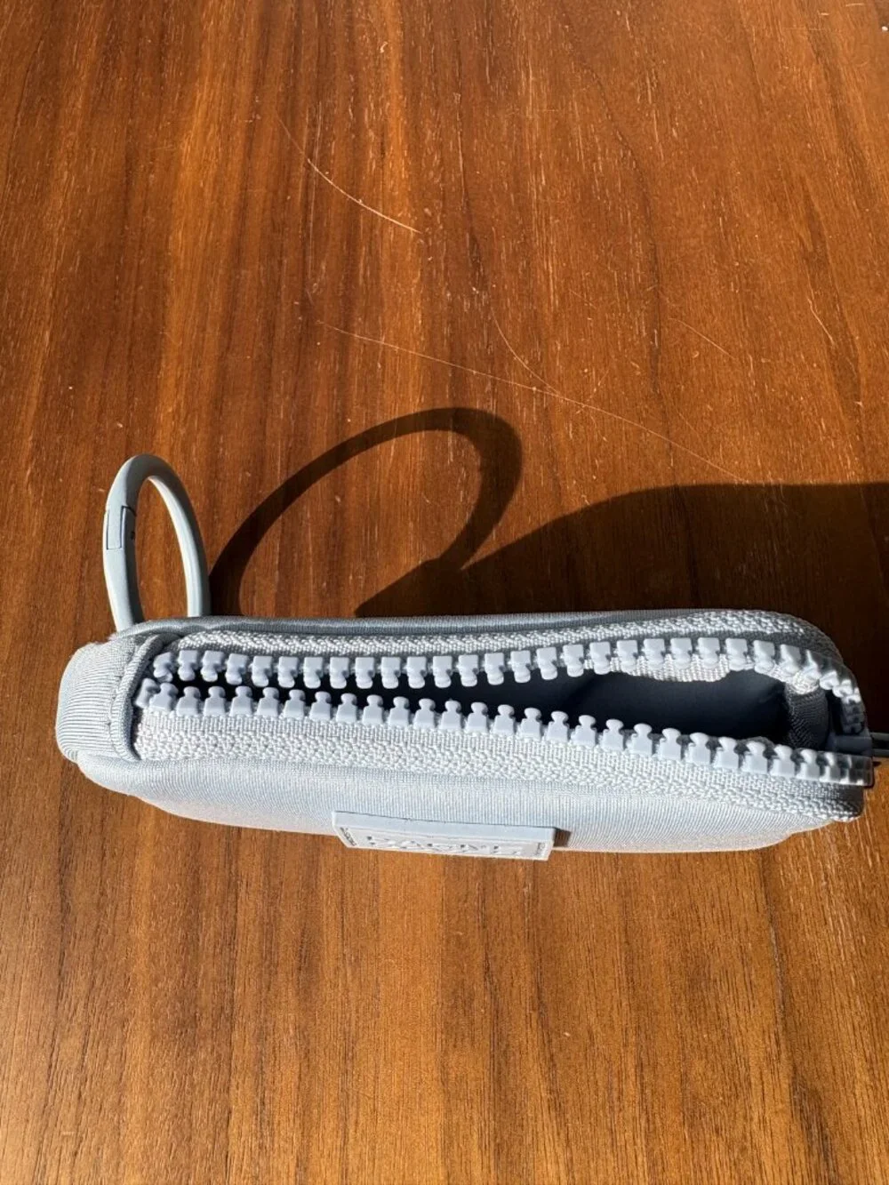 Dagne Dover Gray Neoprene Keychain Zip Pouch